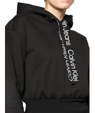 CALVIN KLEIN CK JEANS Hooded dress ck black/bright white - Woman Clothes - 5