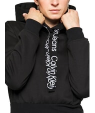 CALVIN KLEIN CK JEANS Hooded dress ck black/bright white - Woman Clothes - 3