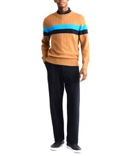 TOMMY HILFIGER TH Crew neck sweater cognac / sugarcane mono - Men's Sweaters - 3