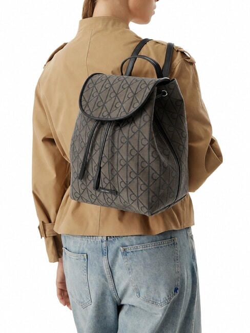 EMBLEM AOP Backpack with internal pocket lotus beige / black aop - Women&rsquo;s Bags