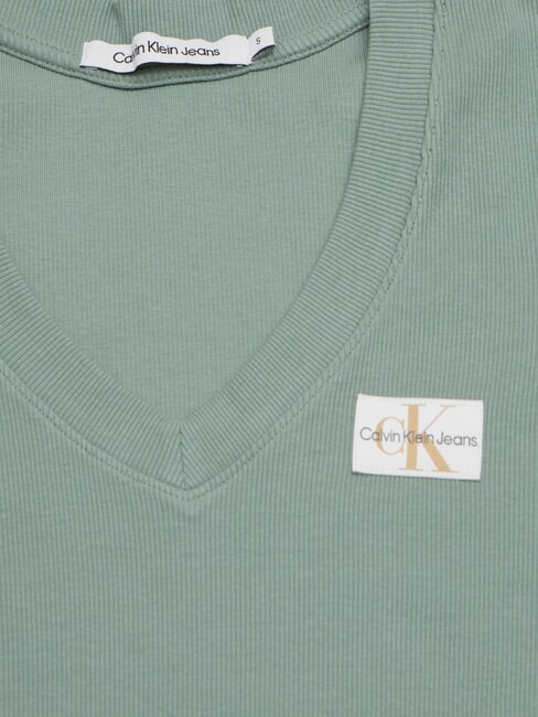 WOVEN LABEL Short-sleeved cotton T-shirt grey - T-shirt
