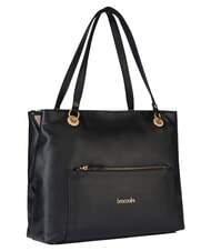 BRACCIALINI NORA Leather shoulder bag with pocket black - Women&rsquo;s Bags - 2