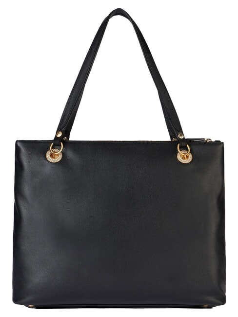 NORA Leather shoulder bag with pocket black - Women&rsquo;s Bags