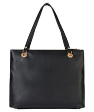 BRACCIALINI NORA Leather shoulder bag with pocket black - Women&rsquo;s Bags - 3