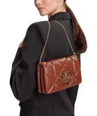 LOVE MOSCHINO EMBOSSED Mini shoulder bag, with chain - Women&rsquo;s Bags