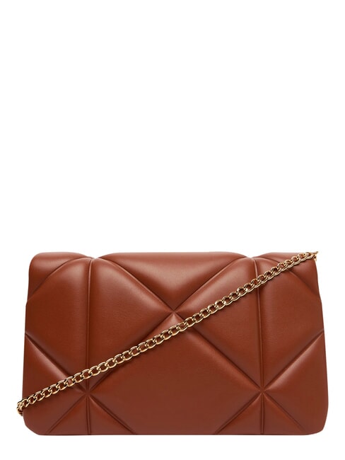 EMBOSSED Mini shoulder bag, with chain chestnut - Women&rsquo;s Bags