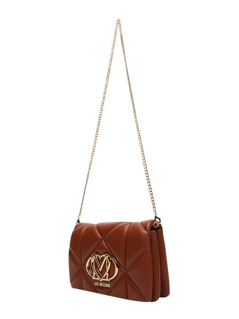 EMBOSSED Mini shoulder bag, with chain chestnut - Women&rsquo;s Bags