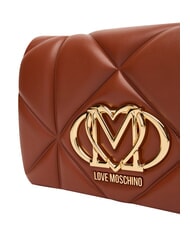 LOVE MOSCHINO EMBOSSED Mini shoulder bag, with chain chestnut - Women&rsquo;s Bags - 5