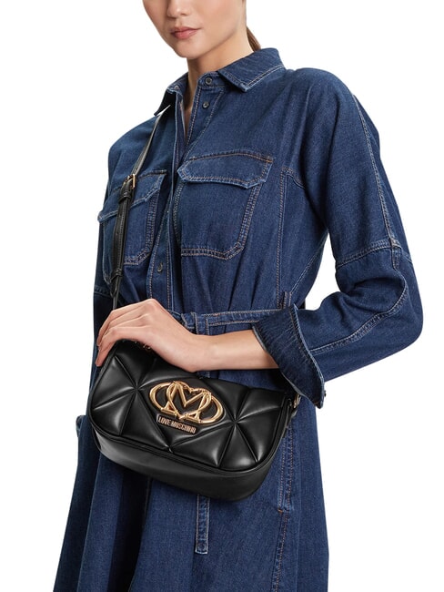 EMBOSSED Shoulder bag, double portability Black - Women&rsquo;s Bags