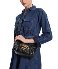 LOVE MOSCHINO EMBOSSED Shoulder bag, double portability Black - Women&rsquo;s Bags - 2