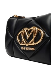 LOVE MOSCHINO EMBOSSED Shoulder bag, double portability Black - Women&rsquo;s Bags - 5