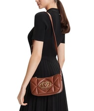 LOVE MOSCHINO EMBOSSED Shoulder bag, double portability chestnut - Women&rsquo;s Bags - 2