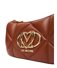 LOVE MOSCHINO EMBOSSED Shoulder bag, double portability chestnut - Women&rsquo;s Bags - 6
