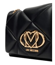 LOVE MOSCHINO EMBOSSED Shoulder bag / crossbody bag Black - Women&rsquo;s Bags - 4