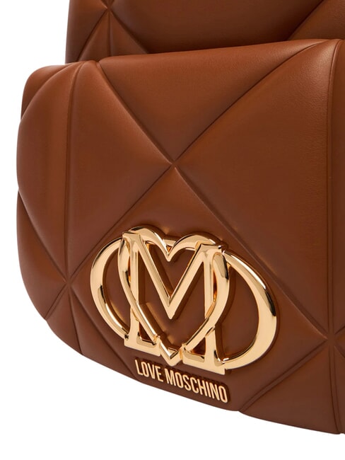 EMBOSSED Backpack with front pocket chestnut - Women&rsquo;s Bags
