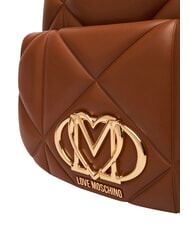 LOVE MOSCHINO EMBOSSED Backpack with front pocket chestnut - Women&rsquo;s Bags - 6