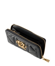 LOVE MOSCHINO EMBOSSED Large zip-around wallet Black - Women&rsquo;s Wallets - 3
