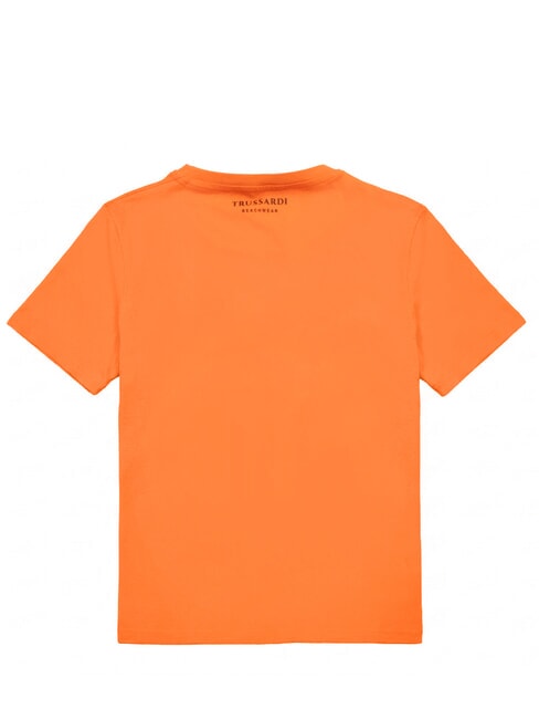 DIGITAL LEVRIERO Short-sleeved cotton T-shirt orange - T-shirt