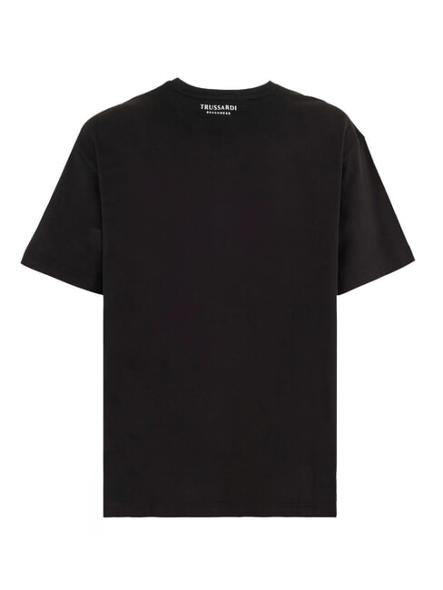 DIGITAL LEVRIERO Short-sleeved cotton T-shirt black - T-shirt