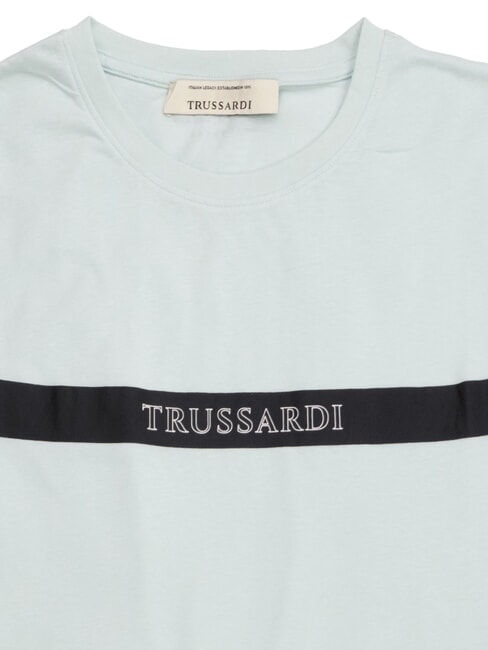 DIGITAL LEVRIERO Short-sleeved cotton T-shirt azure - T-shirt