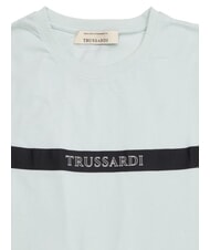 TRUSSARDI DIGITAL LEVRIERO Short-sleeved cotton T-shirt azure - T-shirt - 2