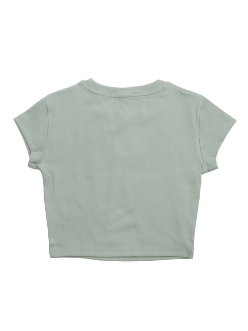 WOVEN LABEL Short-sleeved cotton T-shirt grey - T-shirt