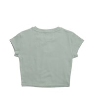 CALVIN KLEIN WOVEN LABEL Short-sleeved cotton T-shirt grey - T-shirt - 3