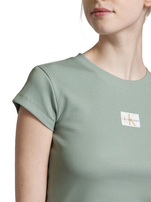 WOVEN LABEL Short-sleeved cotton T-shirt grey - T-shirt