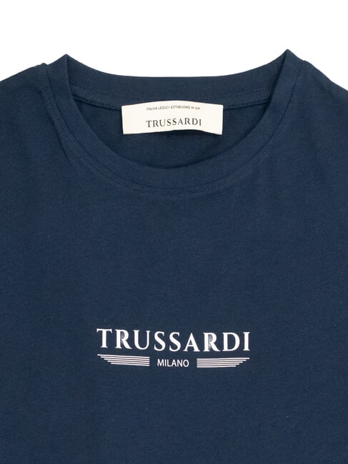 BASIC Short-sleeved cotton T-shirt navy - T-shirt