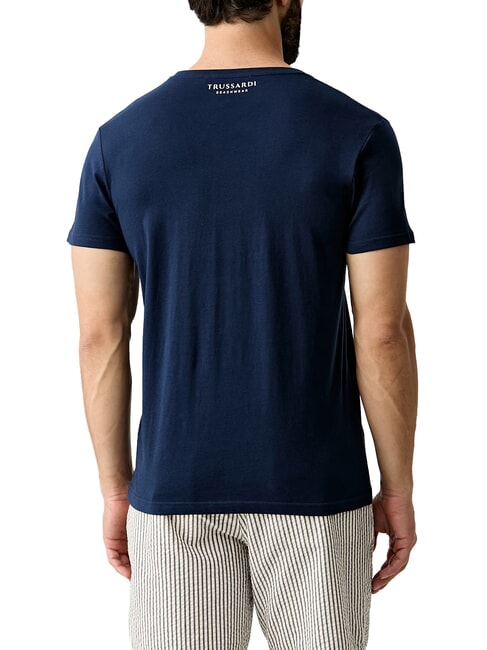 BASIC Short-sleeved cotton T-shirt navy - T-shirt