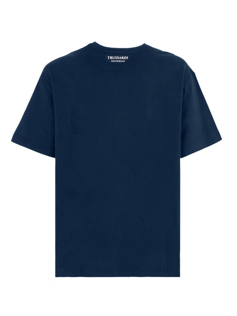 BASIC Short-sleeved cotton T-shirt navy - T-shirt