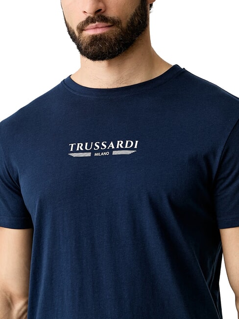 BASIC Short-sleeved cotton T-shirt navy - T-shirt