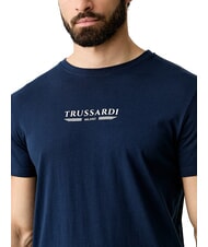 TRUSSARDI BASIC Short-sleeved cotton T-shirt navy - T-shirt - 3