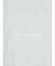 TRUSSARDI BASIC Short-sleeved cotton T-shirt azure - T-shirt - 2