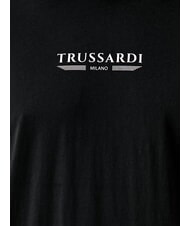TRUSSARDI BASIC Short-sleeved cotton T-shirt black - T-shirt - 5