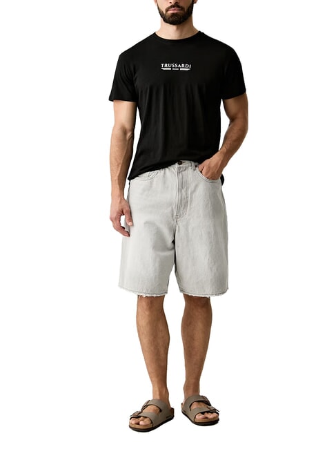 BASIC Short-sleeved cotton T-shirt black - T-shirt