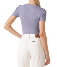 CALVIN KLEIN WASHED WOVEN LABEL Short-sleeved cotton T-shirt - T-shirt