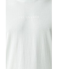 TRUSSARDI BASIC Short-sleeved cotton T-shirt azure - T-shirt - 5