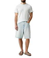 TRUSSARDI BASIC Short-sleeved cotton T-shirt azure - T-shirt - 4