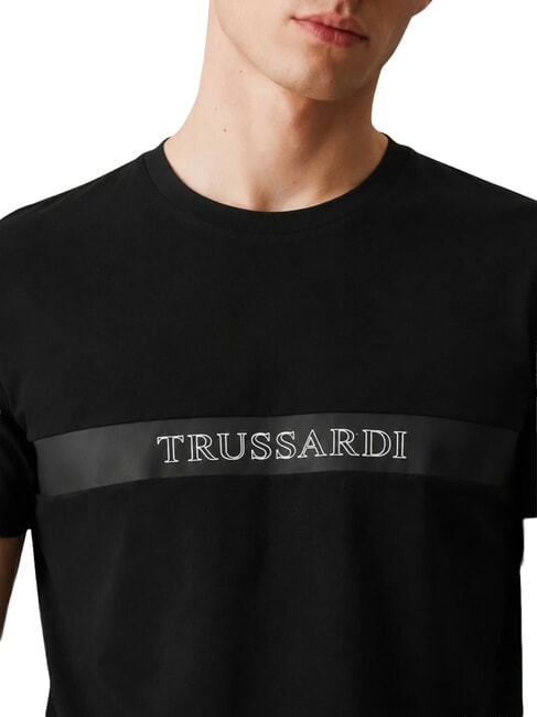 DIGITAL LEVRIERO Short-sleeved cotton T-shirt black - T-shirt