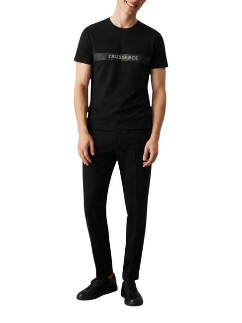 DIGITAL LEVRIERO Short-sleeved cotton T-shirt black - T-shirt