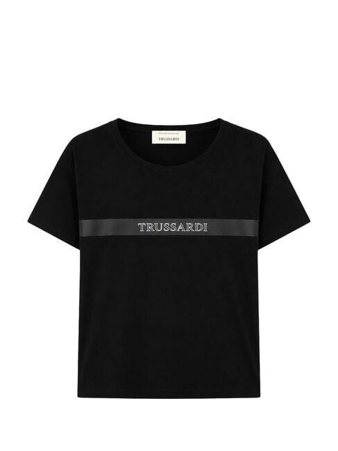 DIGITAL LEVRIERO Short-sleeved cotton T-shirt black - T-shirt
