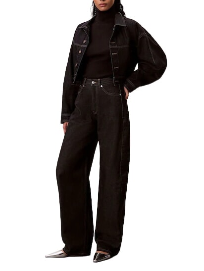 CK JEANS Turtleneck sweater, long sleeves ck black - Women's Sweaters