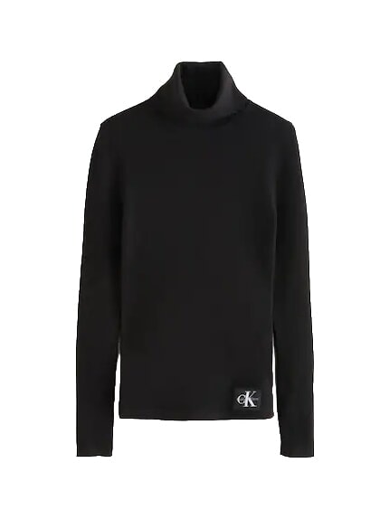 CK JEANS Turtleneck sweater, long sleeves ck black - Women's Sweaters