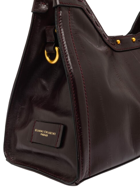 AURORA Handbag with shoulder strap, in leather antique ruby - Women&rsquo;s Bags