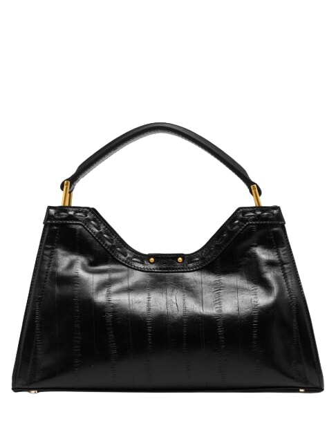 AURORA Handbag with shoulder strap, in leather Black - Women&rsquo;s Bags