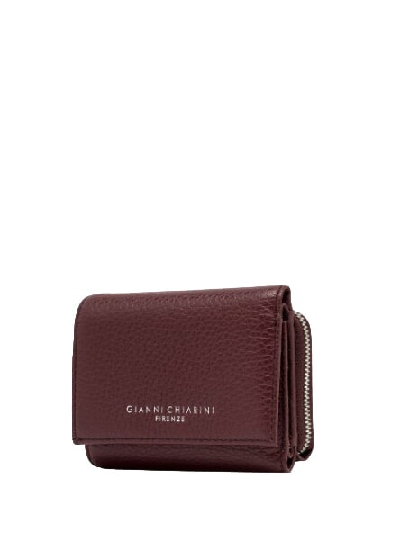 WALLETS GRAIN Small hammered leather wallet antique ruby - Women&rsquo;s Wallets
