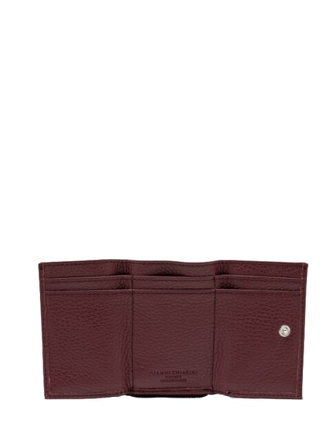 WALLETS GRAIN Small hammered leather wallet antique ruby - Women&rsquo;s Wallets