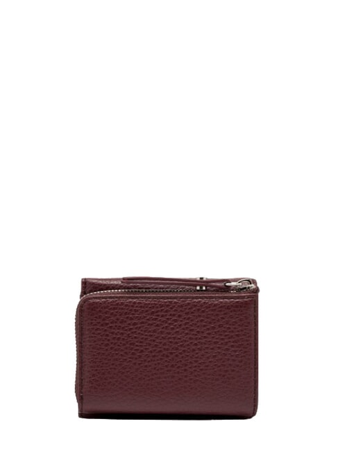 WALLETS GRAIN Small hammered leather wallet antique ruby - Women&rsquo;s Wallets