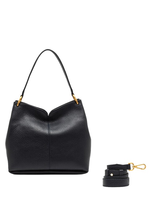 SANDRA Shoulder bag with shoulder strap, in leather night - Women&rsquo;s Bags